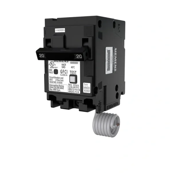 Siemens QPFB 20 Amp 2-Pole GFCI Circuit Breaker