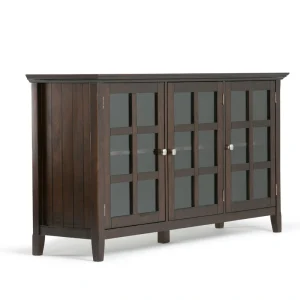 Simpli Home Acadian Brunette Brown Transitional Wood Media Cabinet T726917750