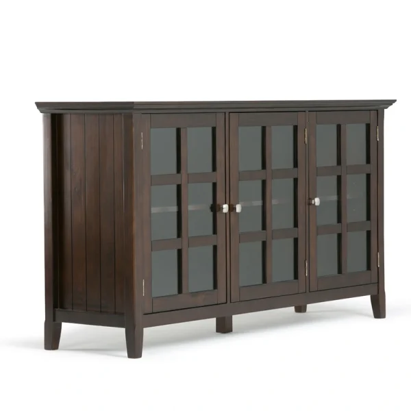 Simpli Home Acadian Brunette Brown Transitional Wood Media Cabinet T726917750