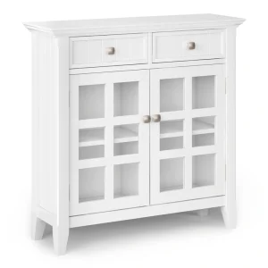Simpli Home Acadian White Transitional Wood Media Cabinet T726917742
