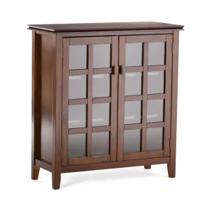 Simpli Home Artisan Russet Brown Transitional Wood Media Cabinet T726917737