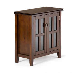 Simpli Home Artisan Russet Brown Transitional Wood Media Cabinet T726917738