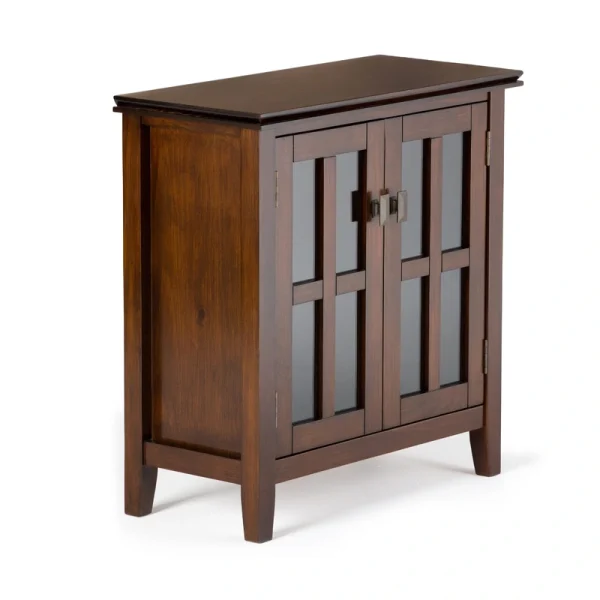 Simpli Home Artisan Russet Brown Transitional Wood Media Cabinet T726917738