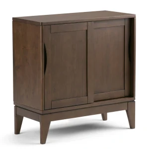 Simpli Home Harper Walnut Brown Mid-century Wood Media Cabinet T726917470