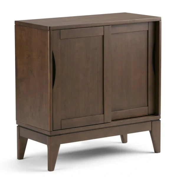 Simpli Home Harper Walnut Brown Mid-century Wood Media Cabinet T726917470