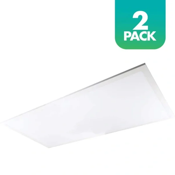 Simply Conserve 64/96/128-Watt Equivalent Dimmable Integrated LED Troffer Light, 3500K/4000K/5000K , 2-pack