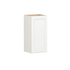 SIMPLY WOODMARK PRO Shaker Full Overlay 15 in. W x 12 in. D x 30 in. H Plywood Assembled Wall Kitchen Cabinet in Linen White