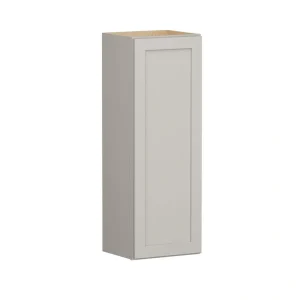 SIMPLY WOODMARK PRO Shaker Full Overlay 15 in. W x 12 in. D x 42 in. H Plywood Assembled Wall Kitchen Cabinet in Stone Gray