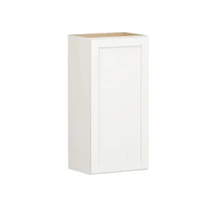 SIMPLY WOODMARK PRO Shaker Full Overlay 18 in. W x 12 in. D x 36 in. H Plywood Assembled Wall Kitchen Cabinet in Linen White