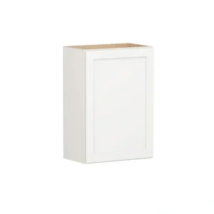 SIMPLY WOODMARK PRO Shaker Full Overlay 21 in. W x 12 in. D x 30 in. H Plywood Assembled Wall Kitchen Cabinet in Linen White