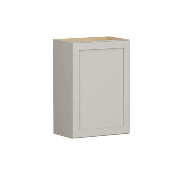 SIMPLY WOODMARK PRO Shaker Full Overlay 21 in. W x 12 in. D x 30 in. H Plywood Assembled Wall Kitchen Cabinet in Stone Gray