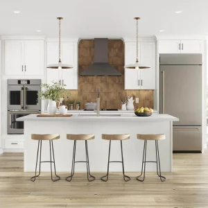SIMPLY WOODMARK PRO Shaker Full Overlay 21 in. W x 12 in. D x 42 in. H Plywood Assembled Wall Kitchen Cabinet in Linen White