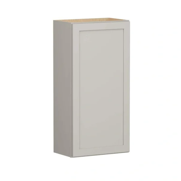 SIMPLY WOODMARK PRO Shaker Full Overlay 21 in. W x 12 in. D x 42 in. H Plywood Assembled Wall Kitchen Cabinet in Stone Gray