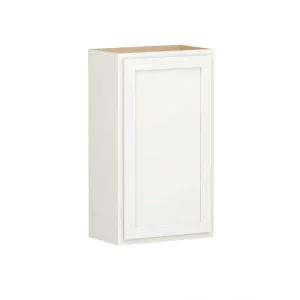 SIMPLY WOODMARK PRO Shaker Partial Overlay 21 in. W x 12 in. D x 36 in. H Plywood Assembled Wall Kitchen Cabinet in Linen White