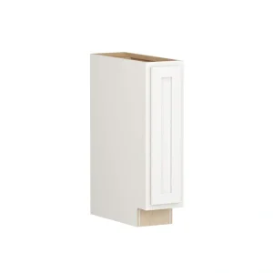 SIMPLY WOODMARK PRO Shaker Partial Overlay 9 in. W x 24 in. D x 34.5 in. H Plywood Assembled Full Height Base Kitchen Cabinet in Linen White