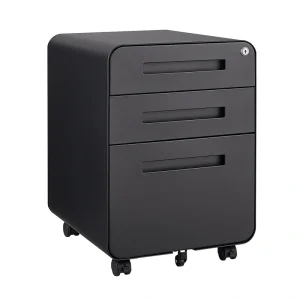 SINOFURN Black 3-Drawer 15.8-in File Cabinet T726917446