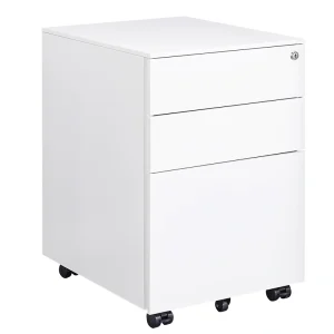 SINOFURN White 3-Drawer 15.4-in File Cabinet T726917366