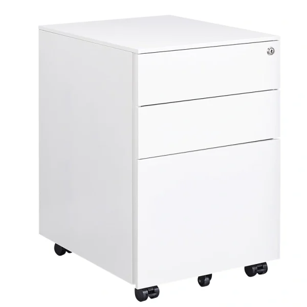 SINOFURN White 3-Drawer 15.4-in File Cabinet T726917366