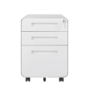 SINOFURN White 3-Drawer 15.8-in File Cabinet