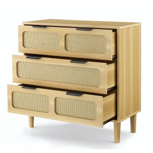 SINOFURN Wood 3-Drawer Accent Chest