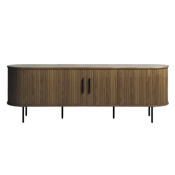 Smoked Oak Contemporary/Modern Wood Media Cabinet T726918838