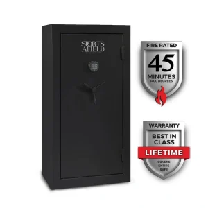 Sports Afield 30-Gun Fireproof Electronic Lock Gun Safe, Black