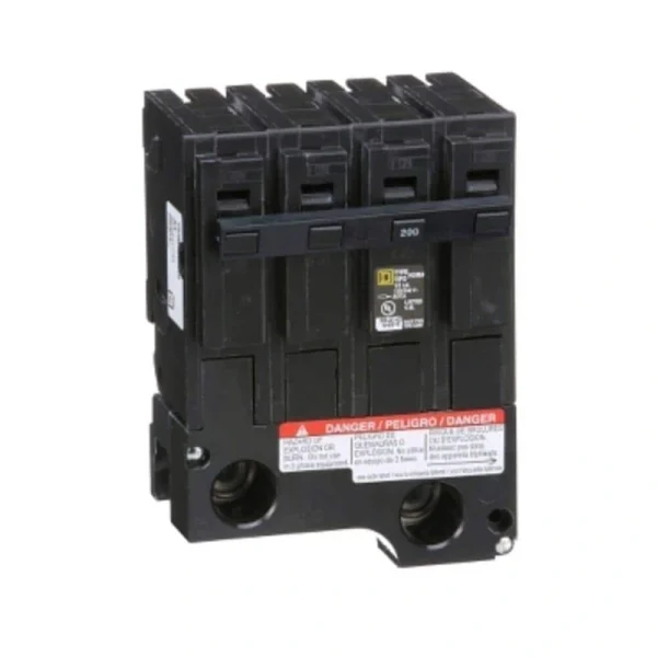 Square D 200 Amp 2-Pole 120-Volt/240-Volt Mini Branch Circuit Breaker Allows Up to Lifetime Warranty