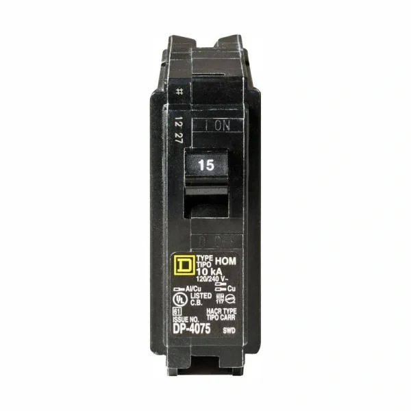 Square D Homeline 15 Amp Single-Pole Circuit Breaker (8-Pack)