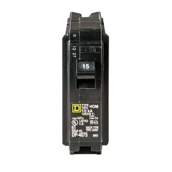 Square D Homeline 15 Amp Single-Pole Circuit Breaker(HOM115CP)