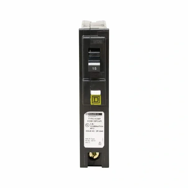 Square D Homeline 15 Amp Single-Pole Plug-On Neutral Combination Arc Fault Circuit Breaker (6-Pack)