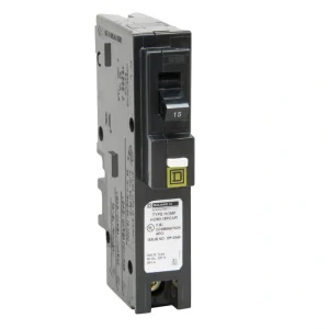 Square D Homeline 15 Amp Single-Pole Plug-On Neutral Combination Arc Fault Circuit Breaker(HOM115PCAFIC)