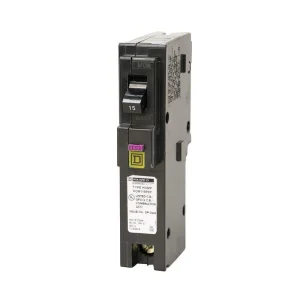 Square D Homeline 15 Amp Single-Pole Plug-On Neutral Dual Function (CAFCI and GFCI) Circuit Breaker (9-pack)