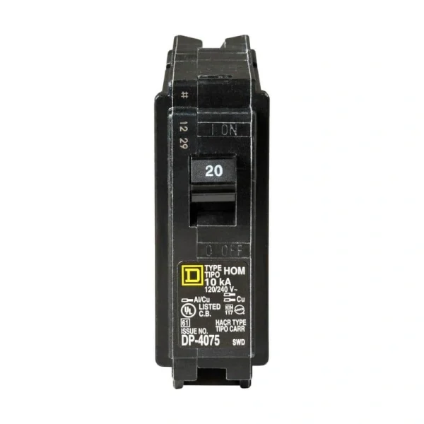 Square D Homeline 20 Amp Single-Pole Circuit Breaker (8-Pack)