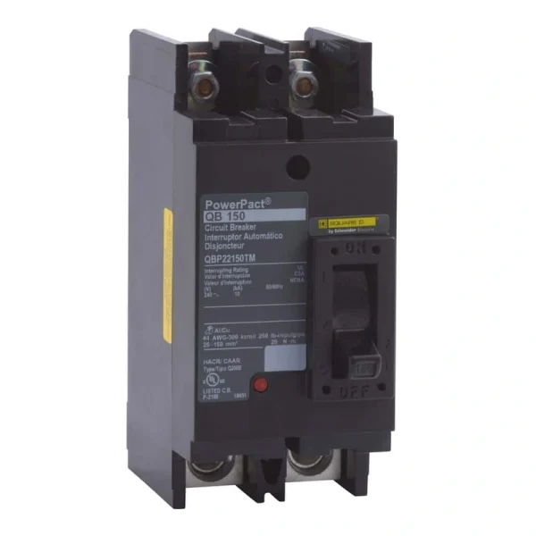 Square D PowerPact 150 Amp 10kA 2-Pole Q-Frame Molded Case Circuit Breaker