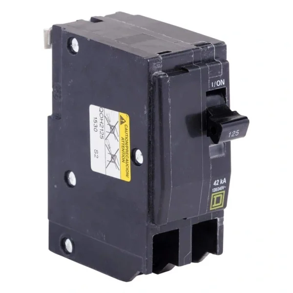 Square D QO 125 Amp 42kA 2-Pole Plug-In Circuit Breaker