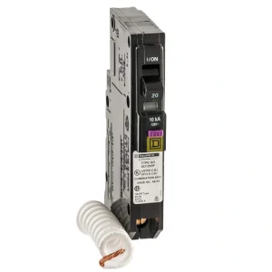 Square D QO 20 Amp Single-Pole Dual Function (CAFCI and GFCI) Circuit Breaker