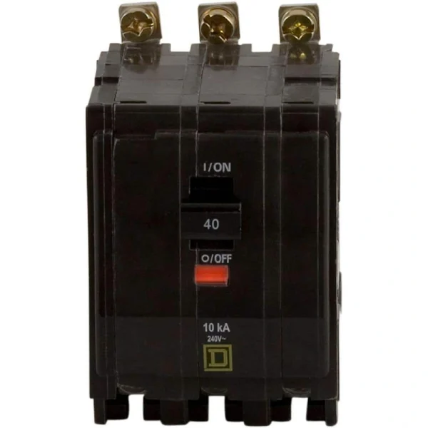 Square D QO 40 Amp 3-Pole Bolt-On Circuit Breaker