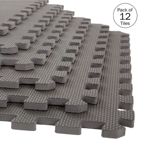 Stalwart 0.5-in W x 24-in L x 0.5-in T Interlocking Foam Gym Floor Tile (48-sq ft) (12-Pack)