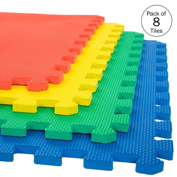 Stalwart 24-in W x 24-in L x 0.5-in T Interlocking Foam Gym Floor Tile (32-sq ft) (8-Pack)