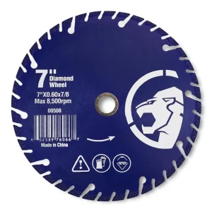 Stark 7 in. Diamond Edge Cut Off Abrasive Wheel with 7/8 in. Arbor T726937476