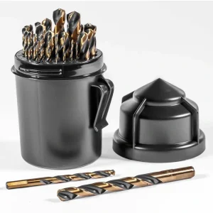 STARK USA ELITE High Speed Steel Drill Bit Set USA Index with Case (29-Piece)