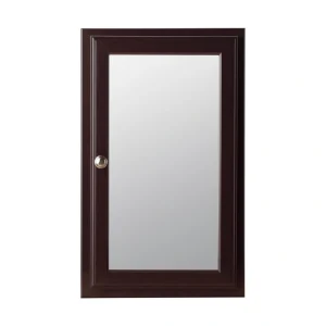 Style Selections 15.75-in x 25.75-in Surface/Recessed Mount Java Mirrored Medicine Cabinet