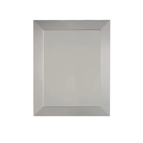 Style Selections 22.5-in x 30.5-in Surface/Recessed Mount Brushed Nickel Mirrored Soft Close Medicine Cabinet