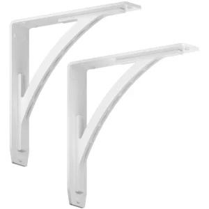 Sullivan 10 in. L White Steel Heavy Duty Floating Shelf Bracket (2 Pack) T726936677