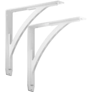Sullivan 12 in. L White Steel Heavy Duty Floating Shelf Bracket (2 Pack) T726935599