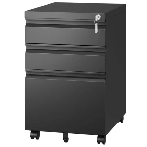Sumyeg File Cabinet Black 3-Drawer 14.57-in File Cabinet