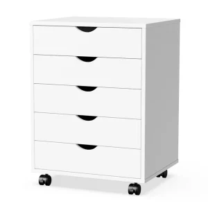 Sumyeg White 5-Drawer 18.7-in File Cabinet