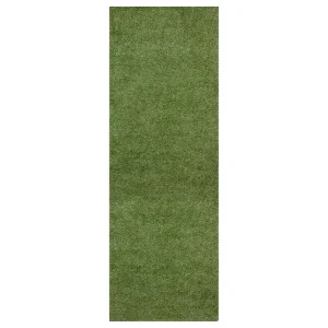 Sweet Home Stores Meadowland Collection Waterproof Solid Indoor/Outdoor (2’7″ x 26′) 3 ft. x 26 ft. Green Artificial Grass Runner Rug