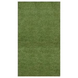 Sweet Home Stores Meadowland Collection Waterproof Solid Indoor/Outdoor 7 ft. x 17 ft. Green Artificial Grass Runner Rug