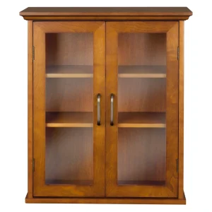 Teamson Home Avery 20.5-in x 24-in x 8.5-in Oil Oak Bathroom Wall Cabinet